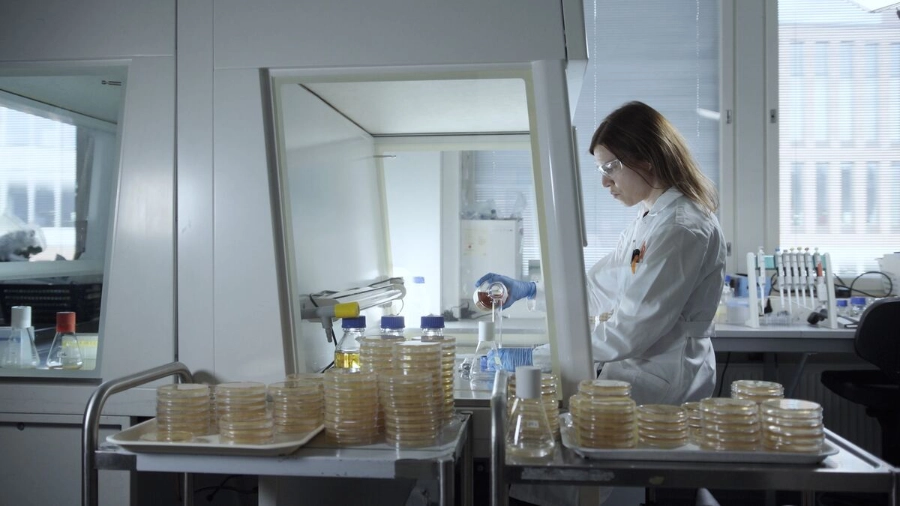 Person working in a laboratory. - Business Finland