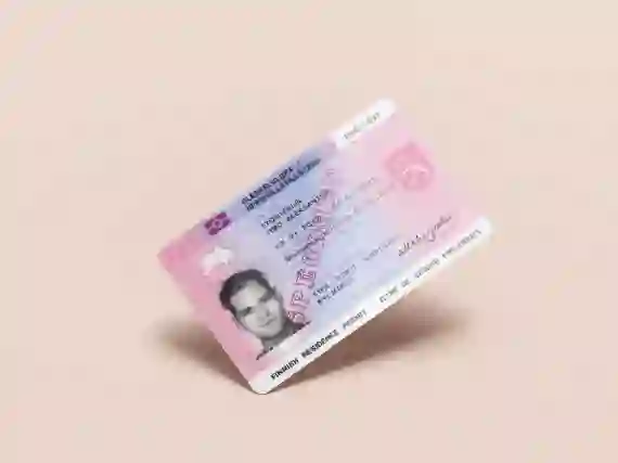 A plastic residence permit card. - The Police of Finland / Work in Finland